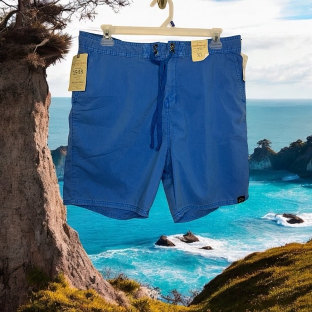 ~ NWT Weatherproof Vintage Mens Blue
Swim Trunks Surf‎ Shorts Size XL